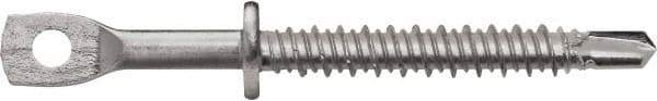 Powers Fasteners - 3/16" Zinc-Plated Steel Eyelet Mount Threaded Rod Anchor - 1/4" Diam x 3-1/4" Long, Eyelet Head, 590 Lb Ultimate Pullout, For Use with Steel - Apex Tool & Supply