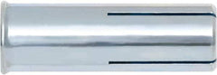 Powers Fasteners - 1/4" Diam, 3/8" Drill, 1" OAL, Drop-In Concrete Anchor - 1008 Carbon Steel, Zinc-Plated Finish, Hammer Drive, 7/16" Thread Length - Apex Tool & Supply