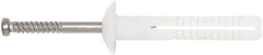 Powers Fasteners - 1/4" Diam, 1/4" Drill, 1-1/2" OAL, 3-5/8" Min Embedment Hammer Drive Concrete Anchor - 304 Nylon/Stainless Steel, Flat Head, Hammer Drive - Apex Tool & Supply