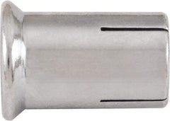 Powers Fasteners - 1/2" Diam, 5/8" Drill, 1" OAL, Drop-In Concrete Anchor - 1008 Carbon Steel, Zinc-Plated Finish, Hammer Drive, 5/8" Thread Length - Apex Tool & Supply