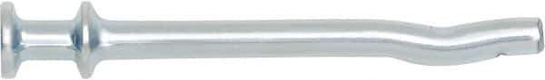 Powers Fasteners - 3/16" Diam, 3/16" Drill, 2-3/4" OAL, 1" Min Embedment Pin Anchor Concrete Anchor - 1038 Carbon Steel, Zinc-Plated Finish, Flat Head, Hammer Drive - Apex Tool & Supply