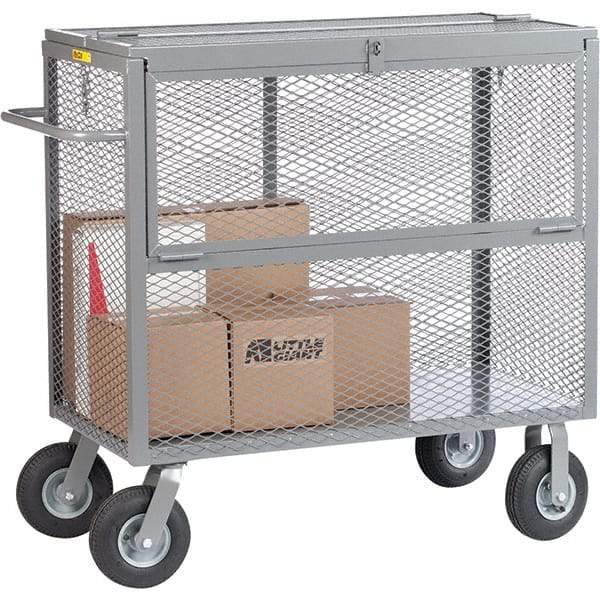 Little Giant - 1,200 Lb Capacity, 1 Shelf, Security Cart - 48" Long x 24" Wide x 51" High - Apex Tool & Supply