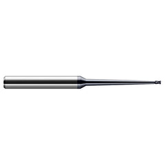 ‎Miniature End Mills - Clearance Cutters - 0.0470″ (3/64″) Cutter Diameter × 0.0710″ Length of Cut × 2° 1.5000″ (1-1/2″) Taper Reach Carbide Square End Mill, 2 Flutes, AlTiN Nano Coated - Exact Industrial Supply