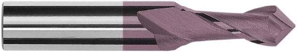 Magafor - 2.3mm Diam, 0.181" LOC, 2 Flute, 90° Point Angle, Solid Carbide Drill Mill - Hard'X Finish, 1-1/2" OAL, 0.118" Shank Diam - Apex Tool & Supply
