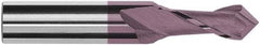 Magafor - 2.6mm Diam, 0.203" LOC, 2 Flute, 90° Point Angle, Solid Carbide Drill Mill - Hard'X Finish, 1-1/2" OAL, 0.118" Shank Diam - Apex Tool & Supply
