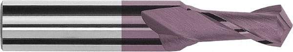 Magafor - 2mm Diam, 0.16" LOC, 2 Flute, 120° Point Angle, Solid Carbide Drill Mill - Hard'X Finish, 1-1/2" OAL, 0.078" Shank Diam - Apex Tool & Supply