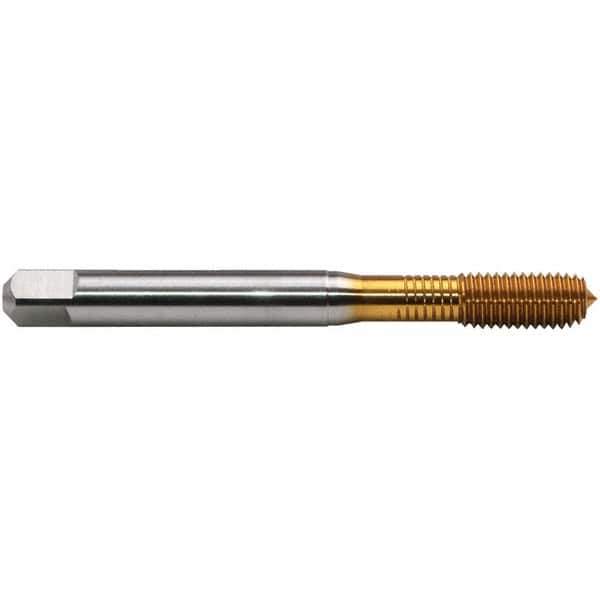 Emuge - 3/8-16 LK-UNC BT Bottoming Thread Forming Tap - High Speed Steel, TiN Finish, 3.937" OAL, 0.866" Thread Length, Right Hand Thread, Series BU93F300 - Apex Tool & Supply