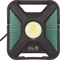 Advanced Lighting Systems - Black & Turquoise Spot Light with Bluetooth - 10,000 Lumens, Corded, LED Lamp - Apex Tool & Supply