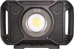 Advanced Lighting Systems - 10 Volt, Black Audio Work Light - 5,000 Lumens, 18/2 Wire Gage, Corded & Rechargeable Battery, LED Lamp - Apex Tool & Supply