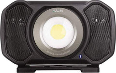 Advanced Lighting Systems - 7.2 Volt, Black Audio Work Light - 2,000 Lumens, 18/2 Wire Gage, Corded & Rechargeable Battery, LED Lamp - Apex Tool & Supply