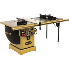 Jet - 10" Blade Diam, 5/8" Arbor Diam, 1 Phase Table Saw - 3 hp, 230 Volt, 11-1/4" Cutting Depth - Apex Tool & Supply