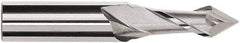 Magafor - 0.8mm Diam, 1/16" LOC, 2 Flute, 60° Point Angle, Solid Carbide Drill Mill - Bright Finish, 1-1/2" OAL, 0.118" Shank Diam - Apex Tool & Supply