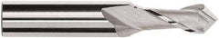 Magafor - 0.4mm Diam, 0.032" LOC, 2 Flute, 90° Point Angle, Solid Carbide Drill Mill - Bright Finish, 1-1/2" OAL, 0.118" Shank Diam - Apex Tool & Supply