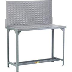 Little Giant - 60 Wide x 36" Deep x 60" High, Steel Workbench with Pegboard - Fixed Legs - Apex Tool & Supply