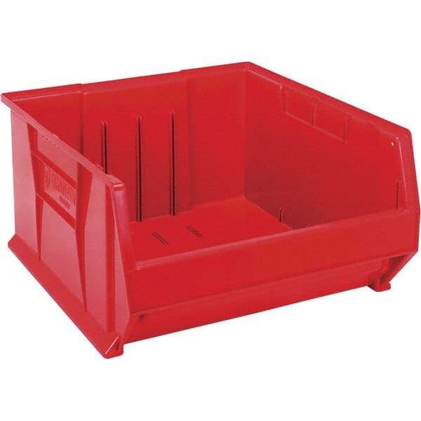 Quantum Storage - 225 Lb Load Capacity Red Polypropylene Tote Container - Stacking, 12" Long x 22-1/2" Wide x 23.9" High - Apex Tool & Supply