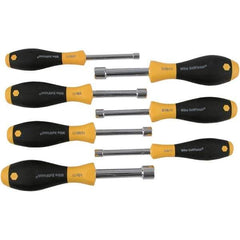 Wiha - 7 Piece, 3/16 to 1/2" Nut Driver Set - Hollow Shaft, Cushion Grip Handle - Apex Tool & Supply