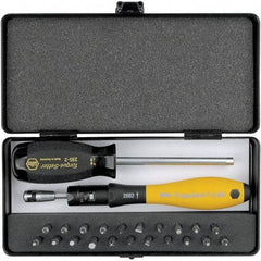 Wiha - Magnetic Screwdriver with 32-Piece Tamperproof Bit Set - Phillips & Torx Tip - Apex Tool & Supply