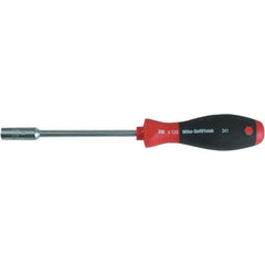 Wiha - 5.5mm Solid Shaft Magnetic Tip Nutdriver - Cushion Grip Handle, 9-13/32" OAL - Apex Tool & Supply