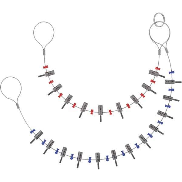 Value Collection - Screw Pitch Gages Threads per Inch Range: 3-3/8 - 85 Pitch Range (mm): 1.50-3.00 - Apex Tool & Supply