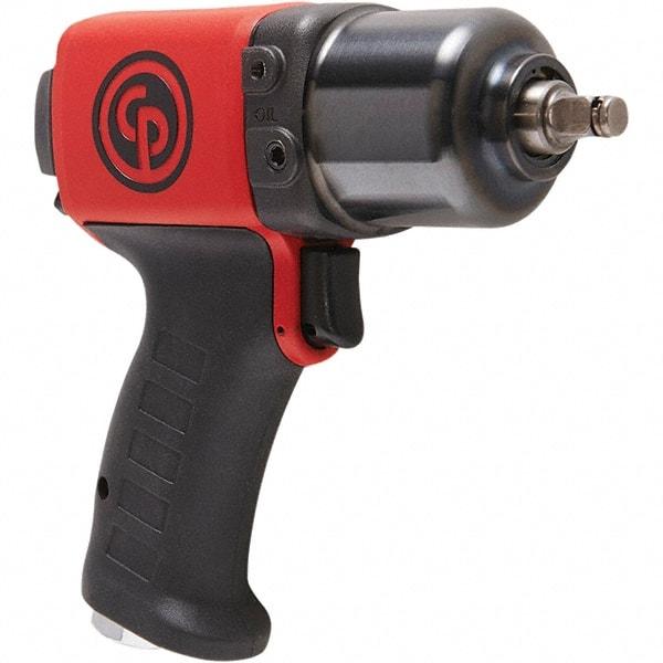 Chicago Pneumatic - 3/8" Drive, 11,500 RPM, 350 Ft/Lb Torque Impact Wrench - Pistol Grip Handle, 24.2 CFM, 90 psi, 1/4" NPT Inlet - Apex Tool & Supply
