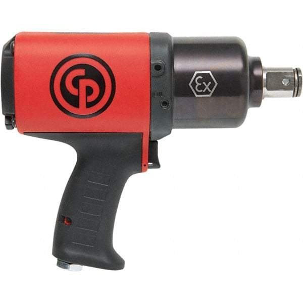 Chicago Pneumatic - 1" Drive, 5,100 RPM, 1,290 Ft/Lb Torque Impact Wrench - Pistol Grip Handle, 38 CFM, 90 psi, 3/8" NPT Inlet - Apex Tool & Supply
