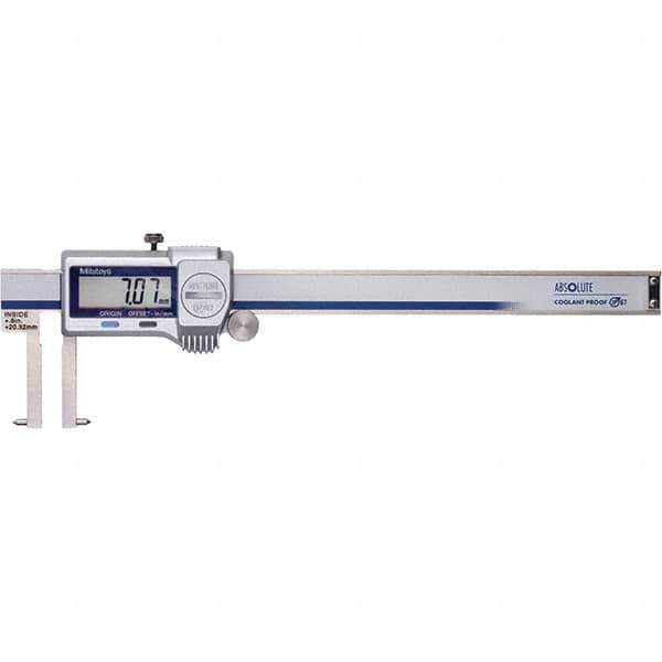 Mitutoyo - 0 to 6" Range 0.01mm Resolution, Electronic Caliper - Steel with 40mm Steel Jaws, 0.0015" Accuracy, SPC Output - Apex Tool & Supply