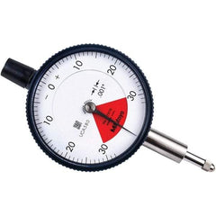 Mitutoyo - 0.06" Range, 30-0-30 Dial Reading, 0.001" Graduation Dial Drop Indicator - 2.24" Dial, 0.079" Range per Revolution, 0.001" Accuracy - Apex Tool & Supply