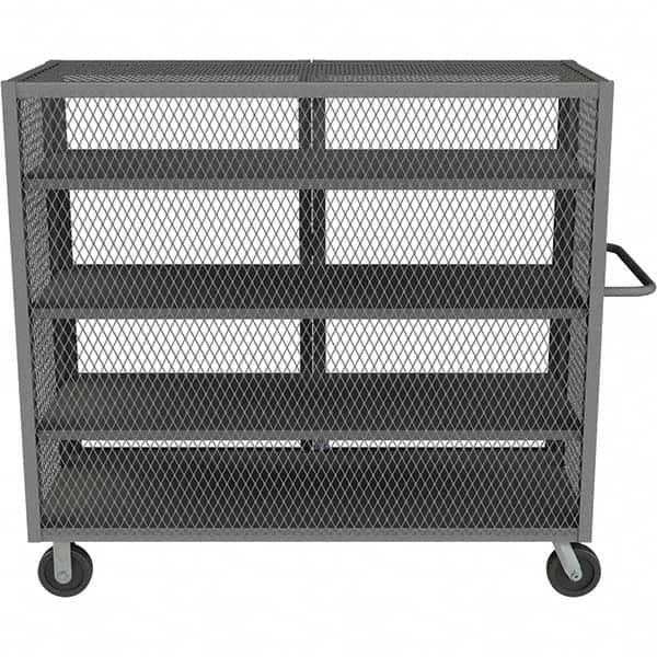 Durham - 2,000 Lb Capacity 4-Shelf Security Mesh Truck - Apex Tool & Supply