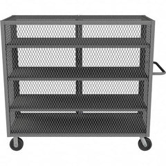Durham - 2,000 Lb Capacity 4-Shelf Security Mesh Truck - Apex Tool & Supply