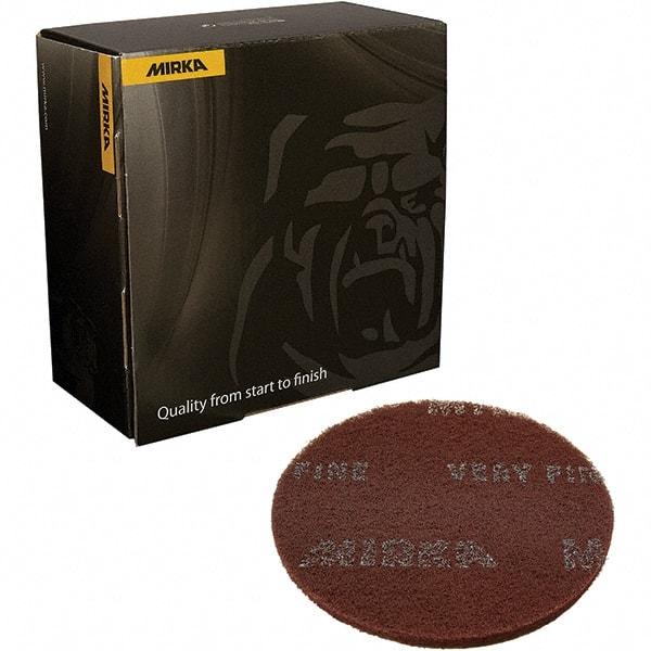 Mirka - 6" Diam, 360 Grit, Aluminum Oxide Hook & Loop Disc - Nonwoven, Nylon Backing, - Apex Tool & Supply