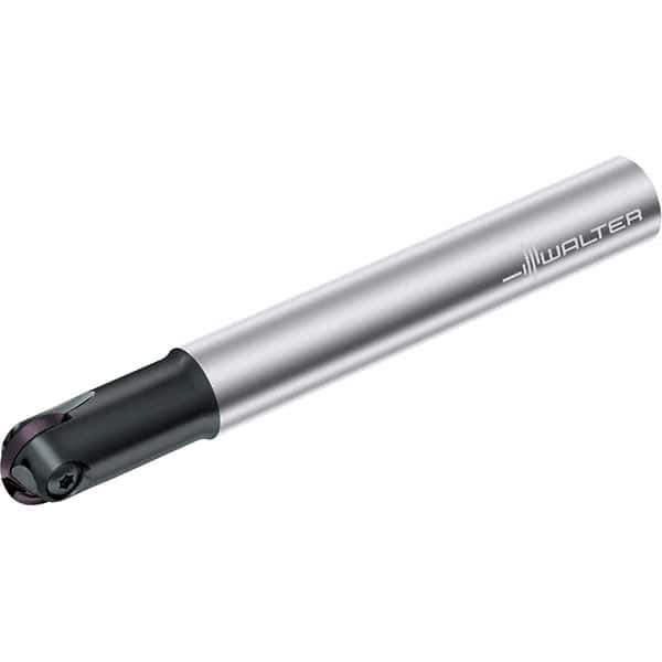 Walter - 20mm Cut Diam, 10mm Max Depth of Cut, 20mm Shank Diam, 160mm OAL, Indexable Ball Nose End Mill - 21,200 Max RPM - Apex Tool & Supply