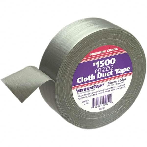 3M - 55m x 72mm x 10 mil Silver Polyethylene Cloth Duct Tape - Apex Tool & Supply