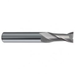 27/64 Dia. x 2-3/4 Overall Length 2-Flute Square End Solid Carbide SE End Mill-Round Shank-Center Cut-Uncoated - Apex Tool & Supply