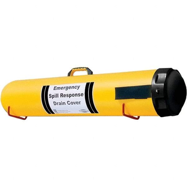 UltraTech - 51" Long x 6' Wide, Polyethylene Drain Seal - Yellow/Black, Use for Spill Response - Apex Tool & Supply