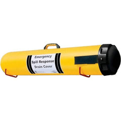 UltraTech - 51" Long x 6' Wide, Polyethylene Drain Seal - Yellow/Black, Use for Spill Response - Apex Tool & Supply