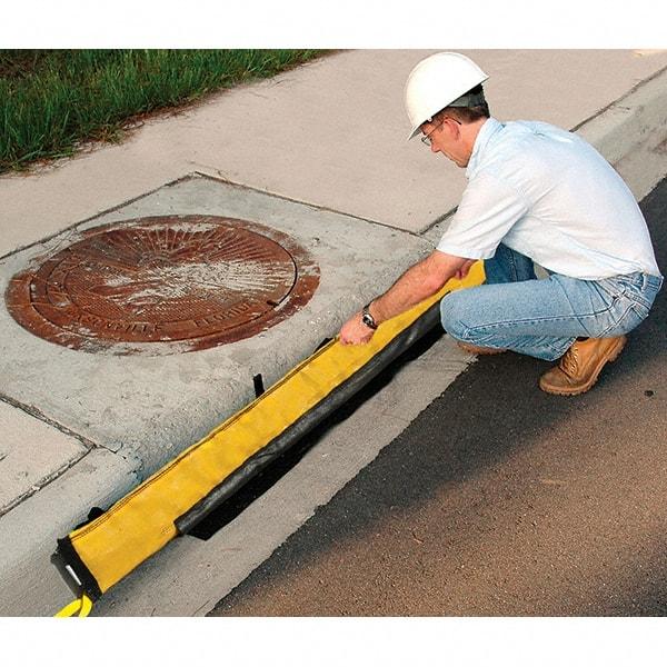 UltraTech - 12' Long x 2' Wide, Polypropylene Gutter Guard/Gutter Guard Plus - Yellow/Black, Use for Stormwater/Construction Compliance - Apex Tool & Supply