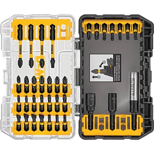 DeWALT - Power & Impact Screwdriver Bit Sets Point Type: Nut Driver; Phillips; Slotted; Torx Drive Size: 0.25 - Apex Tool & Supply