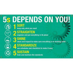 NMC - Banners Message Type: Safety Reinforcement & Motivational Legend: 5s Depends On You - Apex Tool & Supply