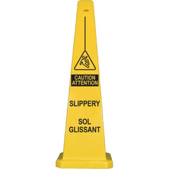PRO-SAFE - Wet Floor, 12" Wide x 36" High, Polypropylene Cone Floor Sign - Apex Tool & Supply