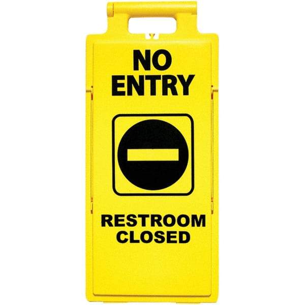 PRO-SAFE - Cone & A Frame Floor Signs Shape: A-Frame Type: Restroom, Janitorial & Housekeeping - Apex Tool & Supply