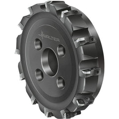 Walter - 10 Inserts, 160mm Cut Diam, 40mm Arbor Diam, Indexable Square-Shoulder Face Mill - 0° Lead Angle, 63mm High, Series F2010-B3-AD1204 - Apex Tool & Supply