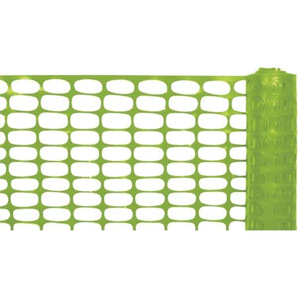 PRO-SAFE - 100' Long x 4' High, Lime Reusable Safety Fence - Apex Tool & Supply