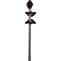 PRO-SAFE - 3-3/4' High, Traffic Sign Mounting Hardware - Aluminum, Compatible with 93" High x 48" Wide Signs, Silver - Apex Tool & Supply