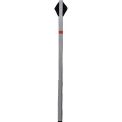 PRO-SAFE - 1-1/2' High, Traffic Sign Mounting Hardware - Aluminum, Compatible with 54" High x 36" Wide Signs, Silver - Apex Tool & Supply