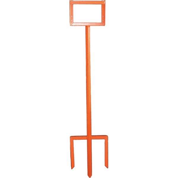 PRO-SAFE - 4-5/8' High, Traffic Sign Mounting Hardware - Aluminum, Compatible with 79-1/2" High x 48" Wide Signs, Silver - Apex Tool & Supply