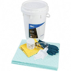 Brady SPC Sorbents - 9 Gal Capacity Hazardous Materials Spill Kit - 6.5 Gal Polyethylene Bucket - Apex Tool & Supply
