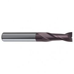3/8 Dia. x 3 Overall Length 2-Flute Square End Solid Carbide SE End Mill-Round Shank-Center Cut-Firex - Apex Tool & Supply