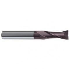 1/8 Dia. x 2 Overall Length 2-Flute Square End Solid Carbide SE End Mill-Round Shank-Center Cut-Firex - Apex Tool & Supply