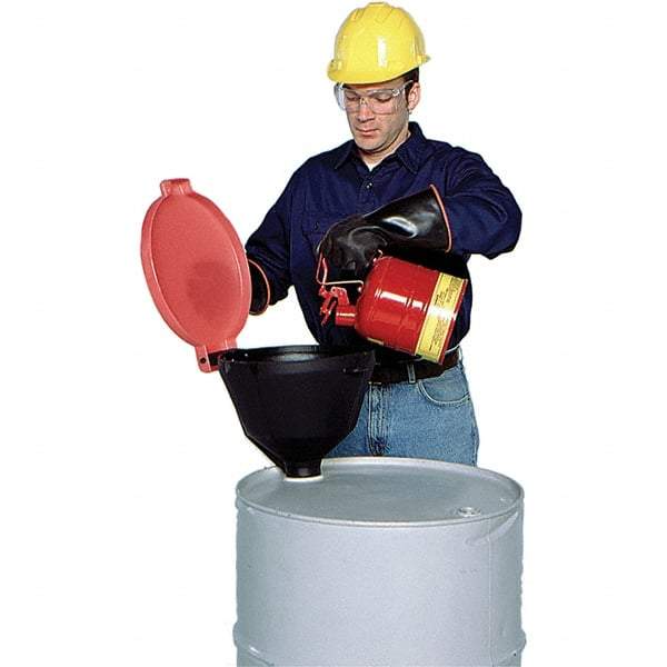 UltraTech - 11" High x 13" Diam, Polyethylene, Burp Free Funnel - 5 Gal Drum/Pail Capacity - Apex Tool & Supply