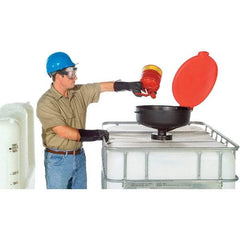 UltraTech - 11-1/2" High x 22" Diam, Polyethylene, Burp Free Funnel - 5 Gal Drum/Pail Capacity - Apex Tool & Supply